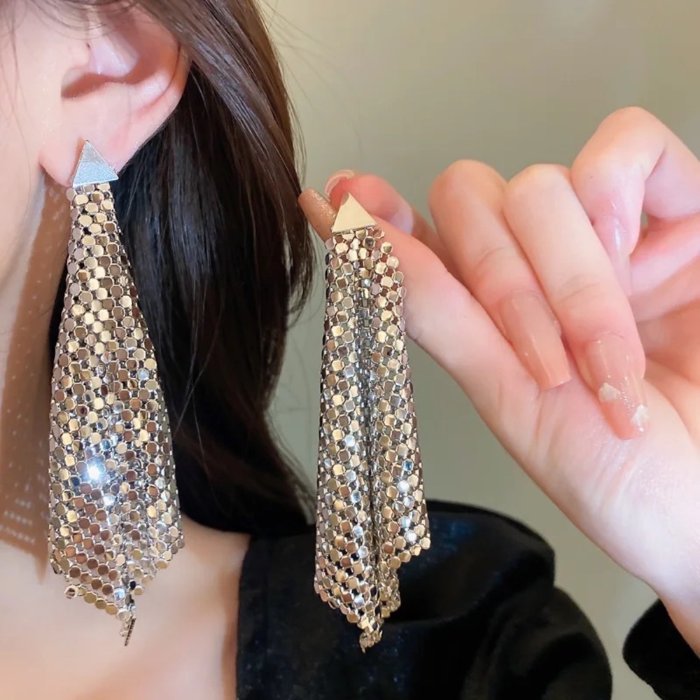 luxury fashion designer earrings tassel